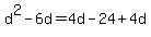 d%5E2-6d=4d-24%2B4d