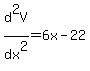 d%5E2V%2Fdx%5E2=6x-22