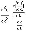 d%5E2y%2Fdx%5E2+=%28d%28dy%2Fdx%29%2Fdt%29%2F%28dx%2Fdt%29