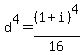 d%5E4=%281%2Bi%29%5E4%2F16