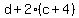 d+%2B+2%28c+%2B+4%29