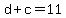 d+%2B+c+=+11