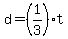 d+=+%281%2F3%29t
