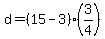 d+=+%2815+-+3%29%2A%283%2F4%29
