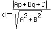 d+=+%28abs%28Ap%2BBq%2BC%29%29%2F%28sqrt%28A%5E2%2BB%5E2%29%29