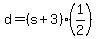 d+=+%28s+%2B+3%29%2A%281%2F2%29