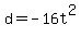 d+=+-16t%5E2