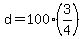 d+=+100%2A%283%2F4%29