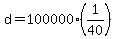 d+=+100000%2A%281%2F40%29