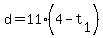 d+=+11%2A%284+-+t%5B1%5D%29