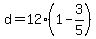d+=+12%2A%281+-+3%2F5%29