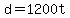 d+=+1200t