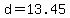 d+=+13.45