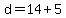 d+=+14+%2B+5