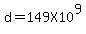d+=+149X10%5E9