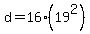 d+=+16%2819%5E2%29
