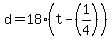 d+=+18%28t-%281%2F4%29%29