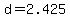 d+=+2.425