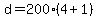 d+=+200%2A%284+%2B+1%29