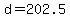 d+=+202.5