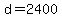 d+=+2400