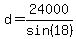 d+=+24000%2Fsin%2818%29