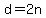 d+=+2n