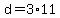 d+=+3%2A11