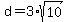 d+=+3%2Asqrt%2810%29