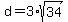 d+=+3%2Asqrt%2834%29