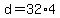d+=+32%2A4