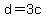 d+=+3c