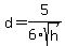 d+=+5%2F6sqrt%28h%29