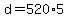 d+=+520%2A5