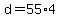 d+=+55%2A4