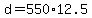 d+=+550%2A12.5