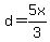 d+=+5x%2F3