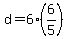 d+=+6%2A%286%2F5%29