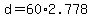 d+=+60%2A2.778