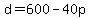 d+=+600+-+40p