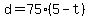 d+=+75%2A%285+-+t%29