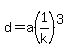 d+=+a%281%2Fk%29%5E3