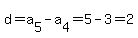 d+=+a%5B5%5D-a%5B4%5D=5-3+=+2