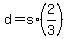 d+=+s%2A%282%2F3%29
