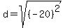 d+=+sqrt%28%28-20%29%5E2%29