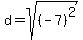 d+=+sqrt%28%28-7%29%5E2%29