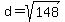 d+=+sqrt%28148%29