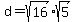 d+=+sqrt%2816%29%2Asqrt%285%29