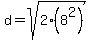 d+=+sqrt%282%288%5E2%29%29