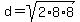 d+=+sqrt%282%2A8%2A8%29
